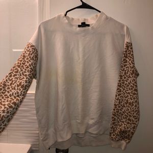 Oversized animal print sweatshirt small